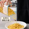 Frasco de Plástico Transparente Sellado de Grado Alimenticio Caja de Almacenamiento Frasco de Almacenamiento Cuadrado Espesado con Tapa Frasco de Almacenamiento de Granos