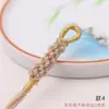 Chaveiro de Borla de Milho de Xizang Tecido à Mão Pingente para Bolsa Carro Corda Estilo Étnico Borla de Algodão Torcida à Mão