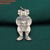 Cuentas de plata esterlina S925, colgante de amor de florín de calabaza de té, accesorios retro envejecidos, material de cuentas DIY hecho a mano