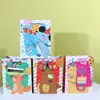 Bolsa de Papel para Fiesta de Cumpleaños Lista para la Venta Tarjeta Blanca Feliz Cumpleaños Estampado en Caliente Bolsa de Regalo Artesanal Bolsa de Dibujos Animados