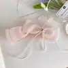 Pinza de Plátano con Cinta de Lazo de Malla Suave para Niñas, Pinza Vertical de Lujo de Gama Alta, Pasador Dulce para Cola de Caballo para la Parte Posterior de la Cabeza