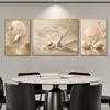 Minimalista Moderno Branco-Off Cinza-Verde Geométrico Natureza Morta Restaurante Pintura Decorativa Filme de Cristal Liga de Alumínio Pintura de Parede Fábrica Fornecimento Direto