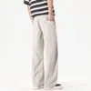 Pantalones Anchos de Pierna Color Verde Claro para Verano 2026 Hombres Sueltos Rectos Secado Rápido Finos Moda Deportivos Versátiles Casuales Hombres