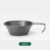 Juego de Platos Negros Portátiles para Exteriores Acero Inoxidable Retro Tazón Sierra Recubierto de Titanio Estilo Lujo Ligero Vajilla Negra Mate