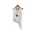 Redução de Idade Estilo Francês! Colete de Renda Patchwork com Decote V Inspirado no Design Branco para Mulheres, Peça de Roupa Exterior Chique para Primavera/Verão 2026