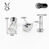 Set de Uñas para Labios y Garras de Titanio F136 con Circonita 5A, Pendientes de Piedras Preciosas de Colores Geométricos Pequeños, Pendientes de Moda con Forma de Gota de Agua
