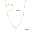 Collar con Colgante de Mariposa y Cadena para Clavícula, Estilo Lujo Ligero Europeo y Americano, con Diamante de Estrella de Cuatro Puntas, Acero Inoxidable Chapado en Oro de 18K, Collar para Mujer