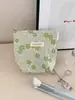 Nova Estampa Cor Fresca Tecido Bolsa de Maquiagem Grande Capacidade Bolsa de Mão de Viagem Bolsa de Armazenamento para Skincare Bolsa de Armazenamento Portátil