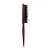Peine de Tres Filas de Cerdas de Cerdo Lana Estudio de Maquillaje Profesional Peluquería Disco Cabello Ropa de Noche Peine Estilo Casero Cabello Rizado Esponjoso