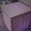 Taburete Cuadrado de Hormigón Translúcido con Patrón Vertical UHPC Asiento Luminoso para Interiores y Exteriores Taburete de Asiento Artístico de Paisaje de Cemento Translúcido GRC