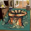 Alfombra de Terciopelo de Cristal con Diseño de Arte Africano para Dormitorio, Resistente a Manchas, Lavable, Alfombrilla para Mesita de Noche, Resistente al Desgaste, Fácil Cuidado, Alfombra para Sala de Estar