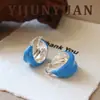 Nuevo y Elegante Ear Cuff Rojo con Goteo de Aceite, Pendientes sin Perforación, Lujo Ligero, Sensación de Alta Gama, Clip para Oreja Versátil, Joyería para Orejas de Mujer