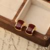 Estilo Minimalista Francés Morado Perlado Bobina de Mosquito Clips para Orejas Esmalte Artístico Retro Pendientes para Niña Pequeña