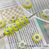 Materiales Accesorios con Cuentas Cadena para Teléfono Móvil Pintado a Mano DIY Hecho a Mano Lindo Cadena para Bolso con Goteo de Aceite Cuentas Amarillas Material de Cuentas Sueltas