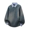 Envio Transfronteiriço Disponível [Novo Estilo] Outono/Inverno 2025 Novo Suéter de Malha Masculino Tricô Tendência