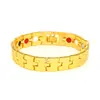 Pulseira magnética de íons negativos mais vendida internacionalmente, moda europeia e americana, pulseira ajustável para casal masculino, fornecida exclusivamente pelo fabricante