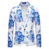 Comércio Exterior Transfronteiriço Europa e Estados Unidos masculino novo terno de um botão com estampa tie-dye vestido roupa de performance casaco casual masculino