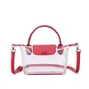 Bolso Cruzado Casual Versátil para Viajes Diarios, Bloqueo de Color, Impermeable, PVC, Bolso Tipo Bollo de Gelatina, Bolso de Hombro Cruzado