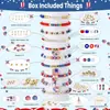 Caja de Set de Día de la Independencia de 28 Compartimentos Más Vendida de Amazon Pulsera de Joyería DIY Hecha a Mano Accesorios de Joyería