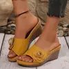 Sandalias Casuales Cómodas de Verano 2026 Nuevo Modelo de Comercio Exterior Tallas Grandes para Mujer con Punta Descubierta Slip-On Talla Única