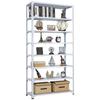 Estantería Ancha de 35 Pulgadas, Estante de Piso para Balcón Cocina Zapatero, Estante de Exhibición para Supermercado, Estante de Almacenamiento para Almacén, Acero Angular Engrosado