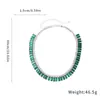 Collar de Moda con Borla Cuadrada Incrustada de Diamantes y Diseño Único, Cadena para el Cuello Exquisita y Versátil, Lujo Ligero y Sensación de Alta Gama, Venta al por Mayor
