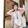 Cárdigan de Lyocell con Protección Solar para Mujer, Nuevo Estilo Otoño, Chal Adelgazante Talla Grande, Ropa con Protección Solar, Chaqueta Fina Transpirable de Tencel con Cuello en V