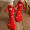 Nuevos Calcetines Navideños Populares de Amazon Transfronterizos Otoño e Invierno Algodón Calcetines Magnéticos de Moda Calcetines de Media Pantorrilla Fabricante