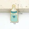 Colgantes de Joyería Esmaltada de Aleación Lindos Dibujos Animados Ropa de Bebé Biberón Pie de Bebé Accesorios para Pulsera Collar Colgante
