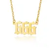 Collar Digital Ángel de la Suerte Transfronterizo para Mujer, Acero Inoxidable Personalizado, Colgante Digital 111-999, Joyería Simple y Versátil