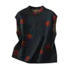 Fotos reales del producto: Nuevo chaleco retro estilo chino con botones decorativos, sin mangas de algodón estampado de doble capa para mujer, ropa casual