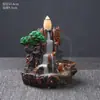 Quemador de incienso de reflujo de agua de alta montaña transfronterizo quemador de incienso de cerámica observador de humo fuente de rocalla adornos creativos de camino de incienso granos de incienso