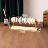 Suporte de Exibição de Pulseira Dourada de Três Camadas à Venda Quente Transfronteiriça em Estoque, Rack de Armazenamento de Pulseira de Cristal, Elástico de Cabelo, Corda de Cabelo