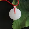 Pingente de fivela de Jade Branco Afeganistão Pingente de fivela de Jade Branco artesanato em jade Jade Han AL-53685518458
