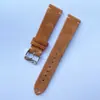 Correa de Reloj Universal de Gamuza Nueva de Fábrica Suave y a la Moda Cadena de Reloj de Cuero Genuino Estilo Neutro 20-22 mm