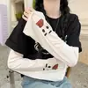 Puños Grandes Mangas de Hielo Talla Grande Holgadas Mangas de Verano Protectoras del Sol Seda de Hielo para Mujer Lindos Dibujos Animados Protección UV Brazos para Montar