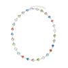 Collar de estilo étnico de nicho, pequeño collar de cuentas de diamantes de cristal de amor fresco, collar de estilo festivo de verano dulce