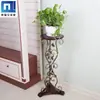Soporte de Madera Blanco Estilo Chino de una Sola Planta Colgante para Plantas Verdes, Estante de Balcón de Hierro Forjado de una Sola Capa de Pie