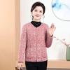 Outwear de Algodão Floral Pequeno de Outono e Inverno para Senhoras 2025 Novo Outwear Moda Feminina Moderna para Mães de Meia-Idade e Idosas Jaqueta Pequena Acolchoada de Algodão