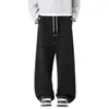 Pantalones de pierna curva estilo americano, nueva colección otoño 2026 para hombre, de pierna recta, corte holgado casual, pantalones de chándal de pierna ancha para otoño y primavera