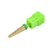 Ponta de polimento de unha estendida com dentes de ouro revestida de titânio, ponta de lixamento para remoção e modelagem de unhas, acessório para máquina de polimento elétrica