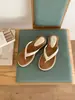 [En Stock] Sandalias de Tanga Casual Retro con Material de Cáñamo Tejido, Estilo Slip-On para Uso al Aire Libre, Sandalias de Cuña Redondas 2026