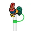 Venta directa del fabricante: Tapas Decorativas Personalizadas para Popotes para Gallos, Gallinas y Pollitos Mascotas, Tapas Desmontables de Goma Suave Universales de 10 mm para Popotes