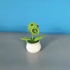 Novo atirador de ervilhas criativo de tricô feito à mão, planta em vaso, produto acabado, decoração de mesa Plantas vs. Zumbis