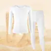 Conjunto de Ropa Interior Térmica para Hombre con Forro Polar para Otoño e Invierno, Parte Superior y Inferior de Forro Polar por Ambos Lados, Suéter de Algodón como Capa Base, Pijama para Jóvenes