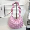 Corea del Sur Nuevo Bolso Dumpling Cruzado de Hombro de Gran Capacidad Ligero Chaqueta Acolchada de Algodón con Plumón Bolso Burbuja Bolso Nube Plisado Moderno