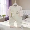 26 Macacão Borboleta para Recém-Nascidos Primavera e Outono Algodão Tecido Escovado Sem Costura Roupa de Bebê Desenho Animado 3D Macacão 52-59 #