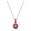 Collar de Cristal Austriaco Shi Jia para Mujer Clásico Color Representativo Mensual 12 Signos del Zodiaco Colgante de Arete Cuadrado Pulsera