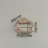 Anillo de resorte de patito de 6 puntos diámetro interior 2 cm hebilla abierta en forma de denier accesorios de hardware para equipaje hebilla colgante con forma de pista de aterrizaje de metal