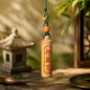 Colar com Pingente Mantra Shurangama de Sândalo, abre-se com decoração interna, adequado para homens e mulheres, um acessório, presente e item colecionável